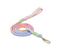 Mllepjdh Correa de perro tejida de 120 cm y 150 cm, color degradado, flexible, para perros, conejos y conejos