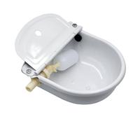 Mllepjdh Cuenco de agua para vacas, suministros de riego de acero inoxidable, cuenco de riego automático, kit de riego para vacas