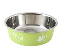 Mllepjdh Cuenco de alimentación antideslizante para perros, cuenco de alimentación portátil de acero inoxidable para perros, cuenco para mascotas, cuenco antideslizante para mascotas