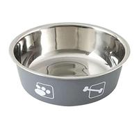 Mllepjdh Cuenco de alimentación antideslizante para perros, cuenco de alimentación portátil de acero inoxidable para perros, cuenco para mascotas, cuenco antideslizante para mascotas