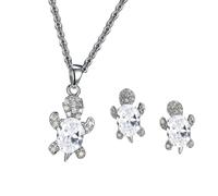 Mllepjdh De 2 elegantes conjuntos de joyas Chelonian para mujeres y niñas Colección de joyas artesanales de aleación inspiradas en tortugas para todos los días