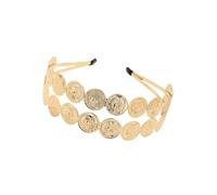 [Mllepjdh] Diadema de metal brillante para la cabeza traje de escenario de baile gitano para fiesta de la celebración de la celebración accesorios de actuación gitana tocado gitano y mujer oro moneda