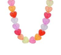 [Mllepjdh] Divertido Corazón Resina Encantos Collar Multicolores Opción Diseño Ligero Cadena Ajustable Encantos para Estilo Diario Accesorios de Cadena de Clavícula, フリーサイズ