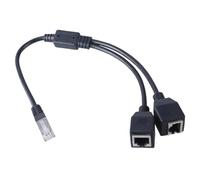 Mllepjdh Divisor de Adaptador de Red 45 de 1 a 2 enchufes, Extensor de Cable Ethernet para oficinas en hogar, Uso de Transferencia de Datos de Velocidad, Conector Divisor de Red