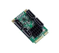 Mllepjdh Efficient PCIe to SATA3.0 2/4 Port Adapter Card for Highly Speed Data Transfer&Storage Expansion Quick Installation Expansion Card