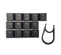 Mllepjdh Elegantes teclas de ABS texturizadas Tactility Backit para G813/G815/G915/G913 TKL Slip para jugadores profesionales, 13 teclas compatibles para G915 G913, color negro