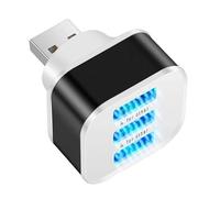 Mllepjdh Expansor de carga USB 2.0 de 3 puertos, adaptador de ranura USB, extensor de accesorios electrónicos para automóviles, divisor USB de carga