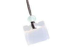 [Mllepjdh] Exquisito collar con colgante de jade de estilo étnico para la celebración y la elegancia diaria elegancia con importancia cultural
