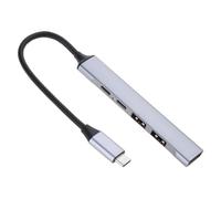Mllepjdh Hub USB C 4 en 1 puerto tipo C a múltiples puertos USB, concentrador de datos de aleación de aluminio para portátiles, teléfonos, almohadillas, tabletas, adaptador tipo C, multipuertos USB,