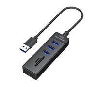 Mllepjdh Hubs de expansión 5 en 1 USB 3.0, 2 ranuras USB 2.0, lector de tarjetas de memoria SDTF para ordenadores, teléfonos inteligentes, de escritorio, concentradores USB para dispositivos de