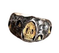 Mllepjdh Joyería de pareja de Anillos de dedo Textura de aleación Anillos de artesanía tradicional para mujeres jóvenes y parejas Único hecho a mano