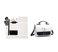 Mllepjdh Kit de fabricación de bolsos de piel sintética hechos a mano, bolsas de hombro para costura, accesorios de manualidades, juego de herramientas para hacer bolsas de cumpleaños y vacaciones, f