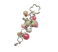Mllepjdh Llavero de fruta brillante Mezcla de metal Decoración Frotación permanente Mano de obra Elegante Bolso Presente Todos épocas Aleación Llavero Adición