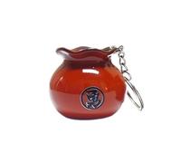 Mllepjdh Llavero de poliestireno, símbolo del tesoro del, creación artesanal, tradición de Taiwán, recuerdo de viaje inspirado, regalo adicional, llavero presente de bendición