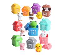 Mllepjdh Marionetas De Dedo Animales Granja para Viajes 10 Uds. Juguete Contar Aprendizaje Temprano Niños Pequeños Más 3 Años Juguete A Juego Contar