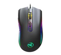 Mllepjdh Ordenador óptico USB RGB Cord Gamings con 7 botones programables, 3200 DPI, ajuste de 7 colores retroiluminados para PC