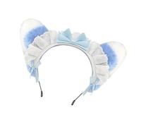 [Mllepjdh] Orejas de cosplay suaves de mucama accesorios para el cabello multicolores para fiestas de disfraces diarios góticas criadas góticas diadema para el cabello