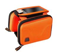Mllepjdh Pantalla táctil impermeable para estuche de bicicleta, bolsa de almacenamiento anticolisión, soporte de teléfono de montaña doble para video, naranja