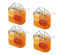 Mllepjdh Paquete de 4 recipientes decorativos para bebidas con forma de bolsas para funciones sociales, elegantes para el hogar