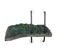 Mllepjdh Plataforma flotante para tomar el sol con ventosas, muelle de resina para tortugas acuáticas, altura ajustable, isla para tanque