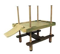 Mllepjdh Plataforma para escalar, plataforma para tomar el sol, plataformas de muelle para tomar el sol, plataforma de actividades con isla flotante