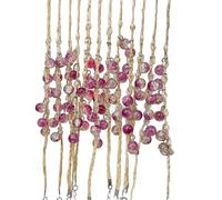 Mllepjdh Pulsera ajustable de tendencia tejida a mano con cuentas de cristal, pulseras de cuerda de hierba china, para todas las ocasiones, a la moda, talla única, como se describe