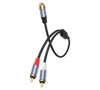 Mllepjdh RCAs - Adaptadores en Y, 1 hembra a 2RCA macho, cable de sonido estéreo digital para subwoofer, cable divisor de cine en casa
