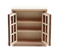 Mllepjdh Realistic 1/12 Wooden Cabinet Handmade Miniature Kitchen Bedroom Furniture for Photography Props Decor Solid Wood Mini Cabinet for Dollhouses Bedroom