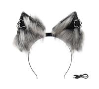 [Mllepjdh] Recargable Peluche Orejas de Animales Mover USB para Promoción Disfraces de Fiesta de Promoción y Jugar Participación USB Recargable Sombrero