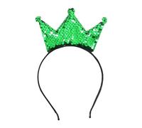 [Mllepjdh] Sombrero de corona brillante y aro de pelo de lentejuelas para niños, disfraz de fiesta, tiara antideslizante, diademas para el cabello para fiesta de cumpleaños, diadema de corona