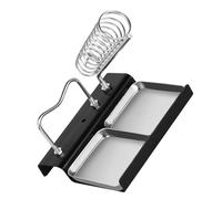 Mllepjdh Soporte de soldador estable y de metal, soporte doble para mantenimiento y reparación de placas de circuito, soporte resistente al calor