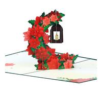 Mllepjdh Tarjeta De Navidad Estereoscópica Celebración Con Arte Floreciente La Sustancia Verde Ideal Para La Terraza Del Hogar Y Las Festividades Tarjeta Invitación Sostenible