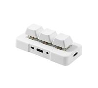 Mllepjdh Teclado de 3 teclas mecánicas personalizables, para juegos, oficina, CAD-Designer PS Clip macro programable, teclado HIDUSB para PC, teclado programable para laptop, color blanco