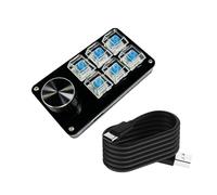 Mllepjdh Teclado macro programable multifunción con ajuste de teclas mecánicas para controles multimedia de edición de juegos