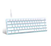 Mllepjdh Teclado mecánico de 68 teclas de doble disparo, interruptores de clic intercambiables en caliente con opción de retroiluminación, cable de datos USB C