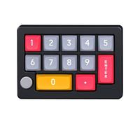 Mllepjdh Teclado numérico mecánico de 13 teclas para juegos/trabajar con funciones macro programables, compatibilidad USB