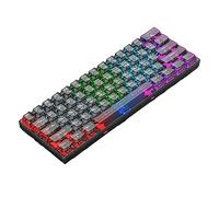 Mllepjdh Teclado para juegos de 61 teclas, teclado USB retroiluminado totalmente transparente para laptop, accesorios de computadora de escritorio, teclado USB, teclado mecánico para juegos, teclado