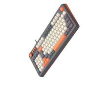 Mllepjdh Teclado pequeño de cable de 98 teclas con modos de retroiluminación ARGB, teclado ergonómico para juegos y uso en la oficina, portátil, fácil de usar