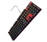 Mllepjdh Teclados mecánicos antighosting resistentes al agua de 82 teclas con interruptores azules e iluminación RGB