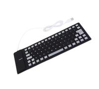 Mllepjdh Teclados portátiles de silicona con cable USB, 85 teclas, se enrollan para escribir de forma silenciosa y cómoda en PC y portátil
