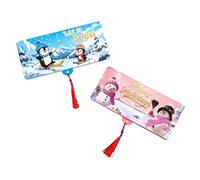 Mllepjdh Titular De La Tarjeta Navidad con 10 Ranuras para Regalo Navideño Almacenamiento Dinero Cartera Plegable sobre Efectivo Reciclado Titular La Tarjeta Navidad Sostenible