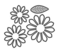 Mllepjdh Troqueles de corte de metal de acero al carbono hechos a mano con diseño de pétalos de flores para niños y adultos, troqueles de corte para tarjetas