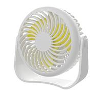 Mllepjdh Ventilador de escritorio para camping, ventilador de mesa pequeño, 3 engranajes, silencioso con 2000 mAh, rotación de 360°, ventilador recargable