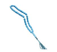 Mllepjdh Versátiles hebras ovaladas de oración musulmana, 33 cuentas suaves y agradables a la piel para hacer joyas y decoración del hogar, cuentas de joyería para pulseras