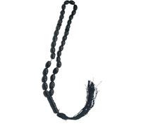 Mllepjdh Versátiles hebras ovaladas de oración musulmana, 33 cuentas suaves y agradables a la piel para hacer joyas y decoración del hogar, cuentas de joyería para pulseras