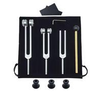 Mlllokfki Aleación de aluminio Fork, Tuning Fork Meditation, 128hz Tuning Fork, 256hz Sensory Fork, 512hz Healing Fork, Vibrational Sound, Meditation Accessories Fork for Meditation Accessories
