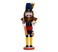 Mlllokfki Cascanueces de madera hecho a mano, decoración de rey soldado, figura de cascanueces de Navidad, soldado cascanueces de 15 pulgadas, decoración festiva, adorno de Navidad único para fiesta