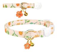 Mlllokfki Cat Collar with Bells | Cute Flower Pendant Break Away Collar | Adjustable Breakaway Collar, Small Boy Cat Collars, Outdoor Pet Collar para Mascotas Suministros