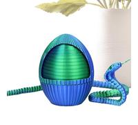 Mlllokfki Huevos de serpiente, decoración de huevo de serpiente para el hogar, figura de serpiente impresa, decoración flexible de huevo de serpiente, figuras de huevo lindas, decoración de escritorio