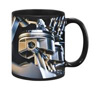 Mlllokfki Unique Ceramic Mug, Tazas para hombre, Stylish Mugs, Creative Coffee Accessories, Engine-Themed Tea Cup, Fun Mug For Women, Mechanical Coffee Drinkware, Quirky Mug, Industrial Style Cup,